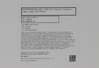 Pouch Label (51662 1381 2 Pouch Labeling)